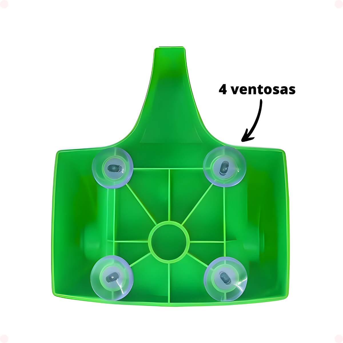 Ventosas do Kit 4 Suportes para Bobina Fundo Estrela com Ventosas – Cor Verde